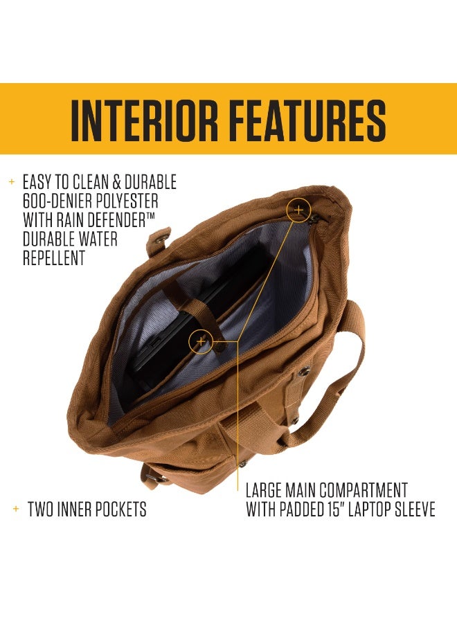 Carhartt Convertible Backpack Tote Bag, Durable with Adjustable Backpack Straps and Laptop Sleeve, Convertible Backpack Tote - Image 3